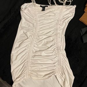 white dress adjustable straps